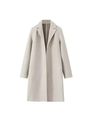 A&A Solid Open Stitch Soft Trench Coat