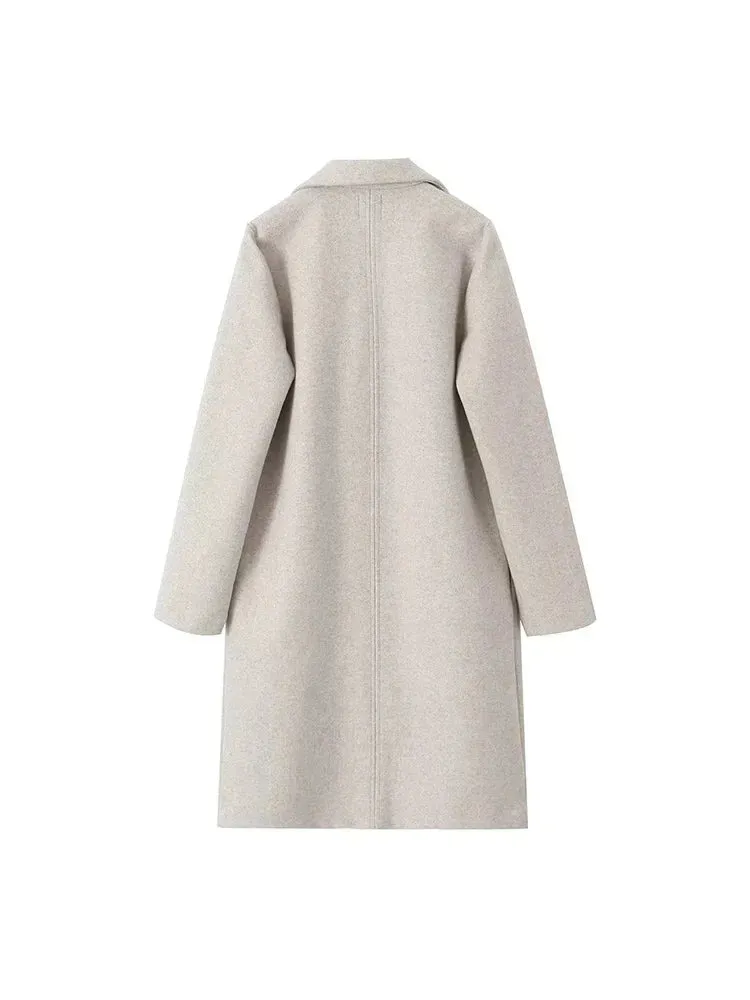 A&A Solid Open Stitch Soft Trench Coat