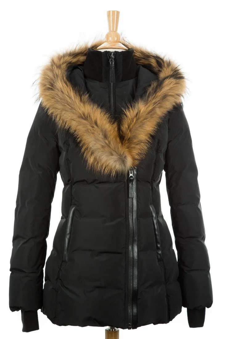 Adali Puffer Coat With Fur Trim