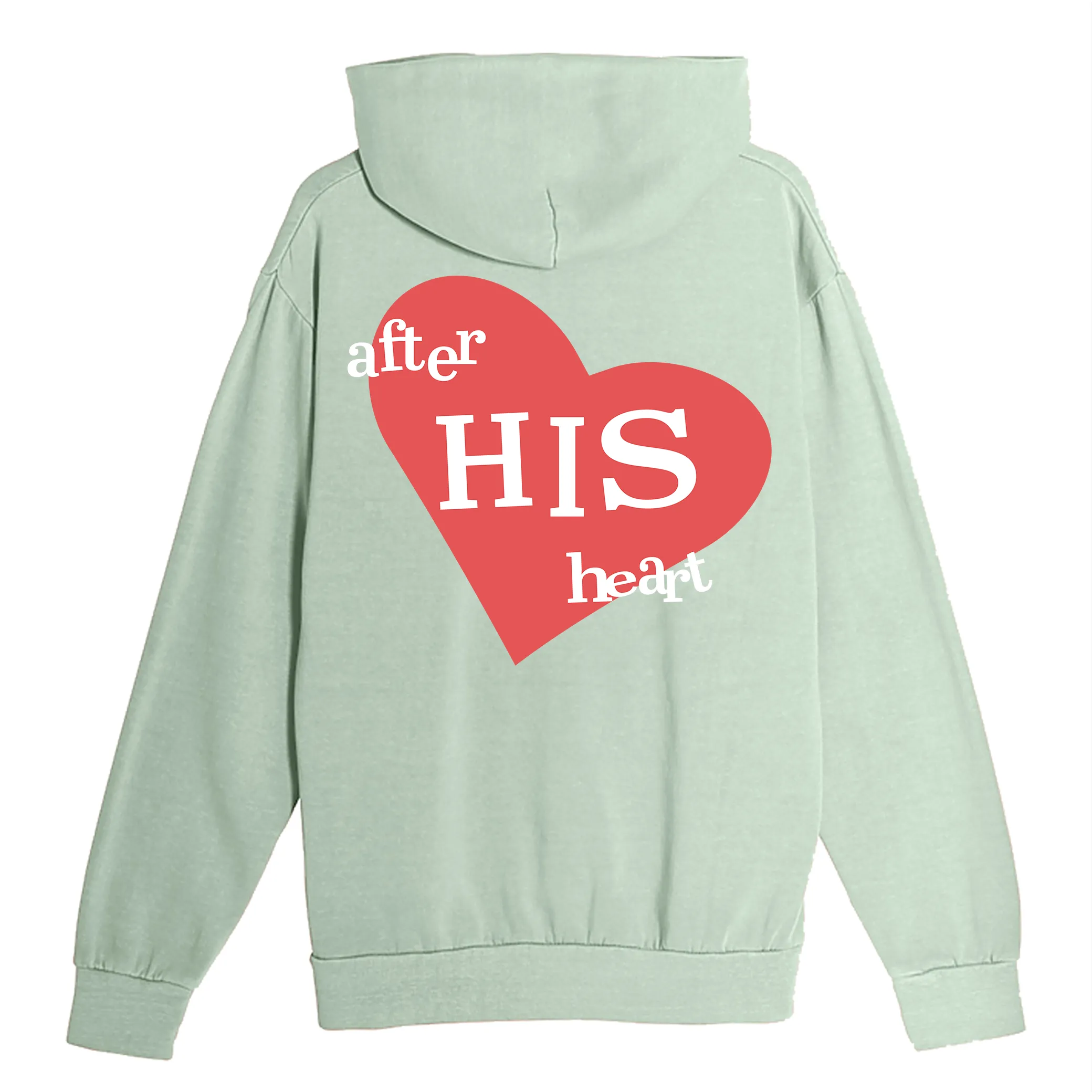 After His Heart Pullover Hoodie - Oil Green