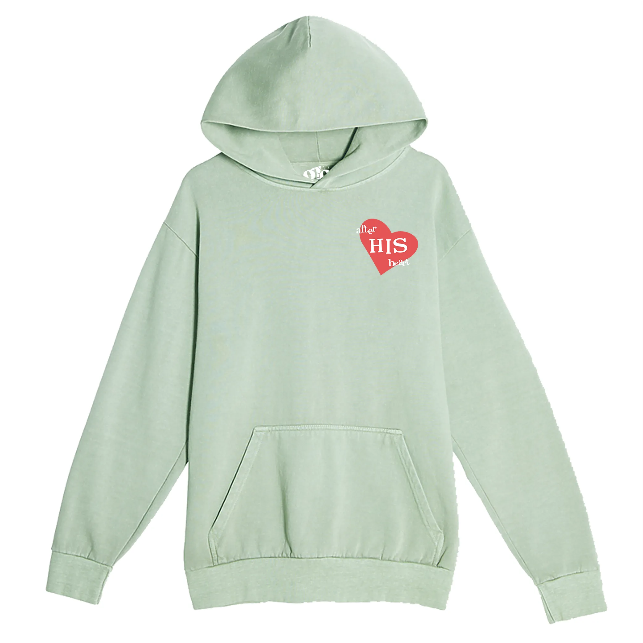 After His Heart Pullover Hoodie - Oil Green