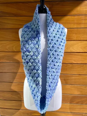 Aquamarine Luxury Merino Wool Knit Infinity Scarf