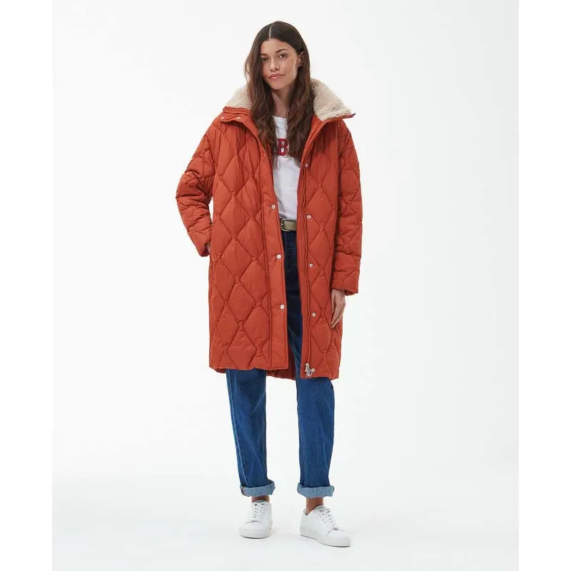 Barbour Samphire Ladies Quilted Coat - Spiced Pumpkin