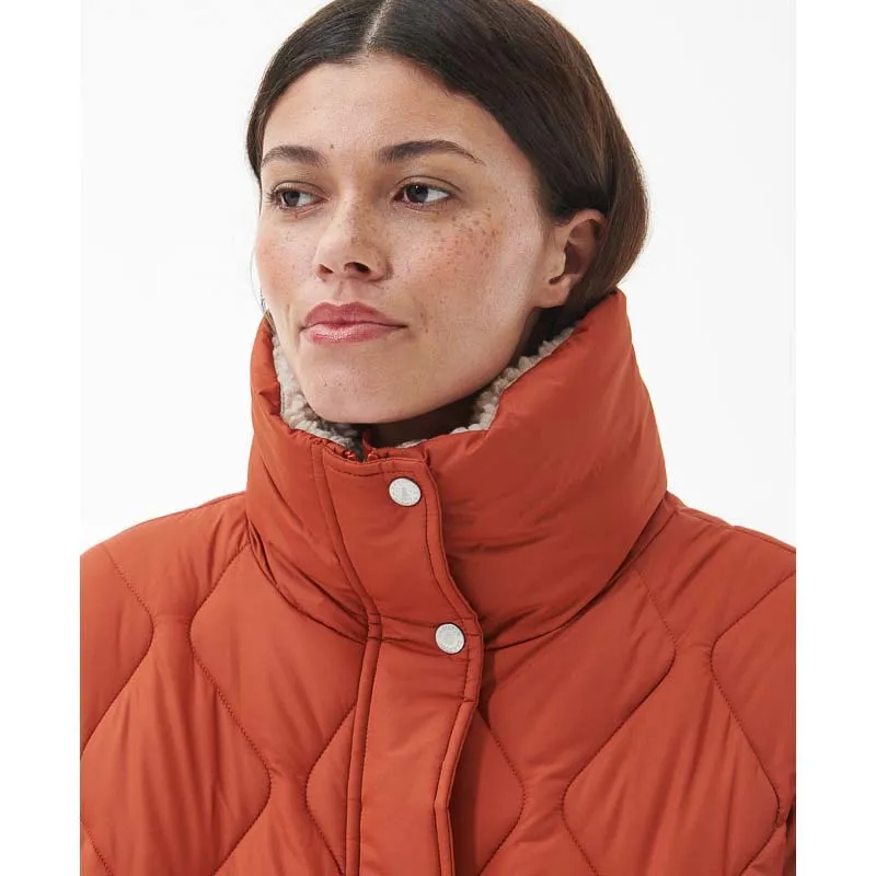 Barbour Samphire Ladies Quilted Coat - Spiced Pumpkin