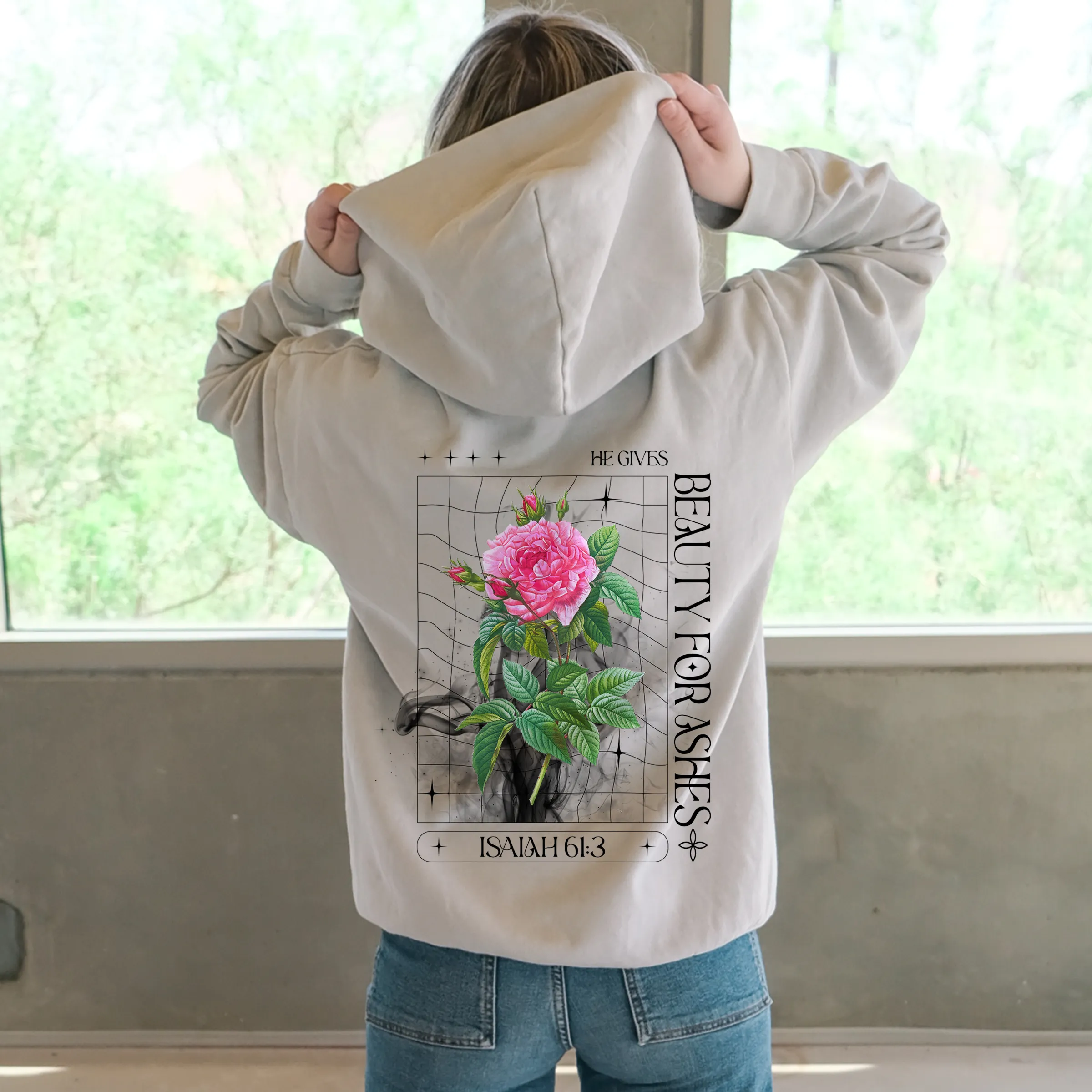 Beauty For Ashes Pullover Hoodie - Lunar Rock