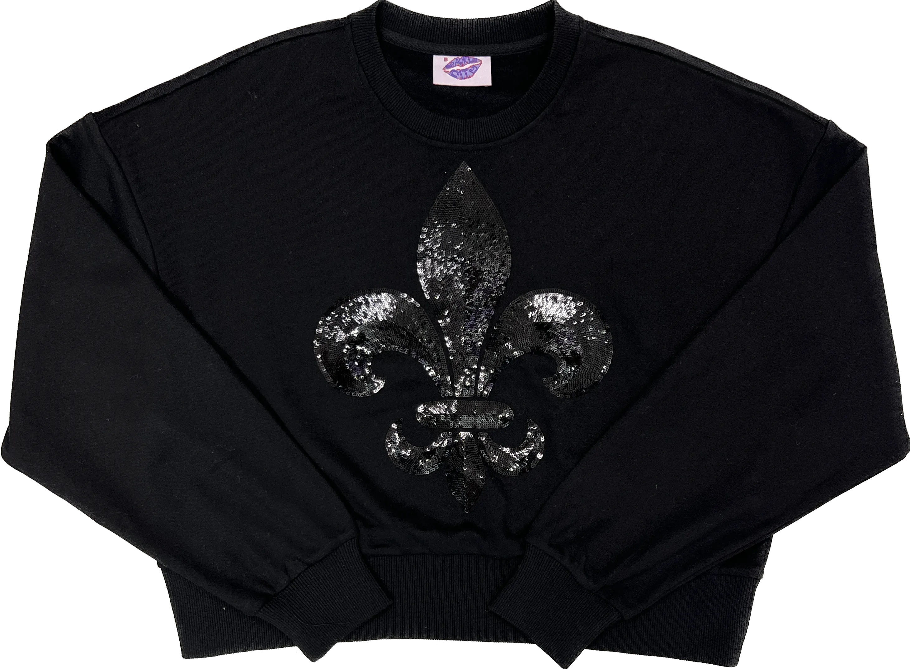 Black on Black Fleur De Lis Sweatshirt