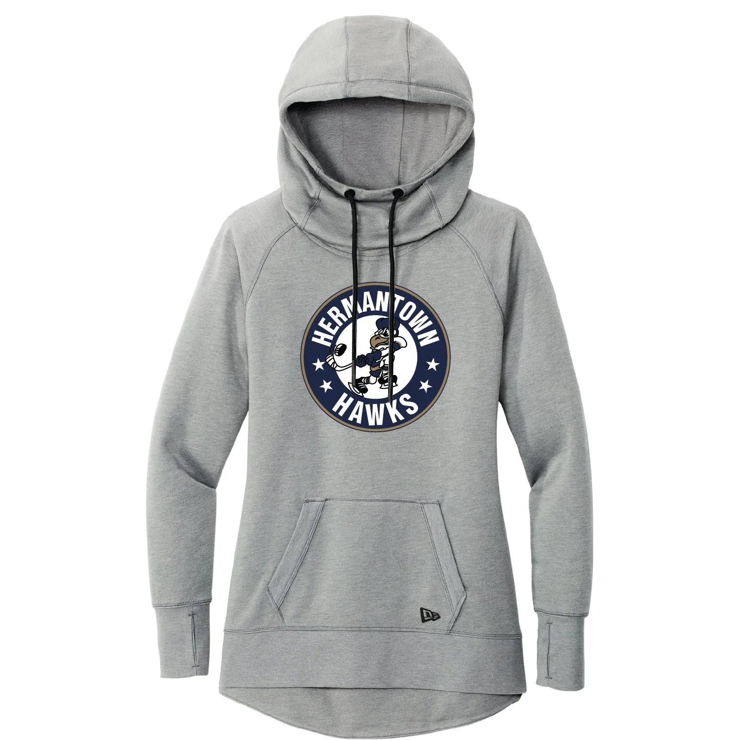 BLC Hermantown Hawks New Era® Ladies Tri-Blend Fleece Pullover Hoodie