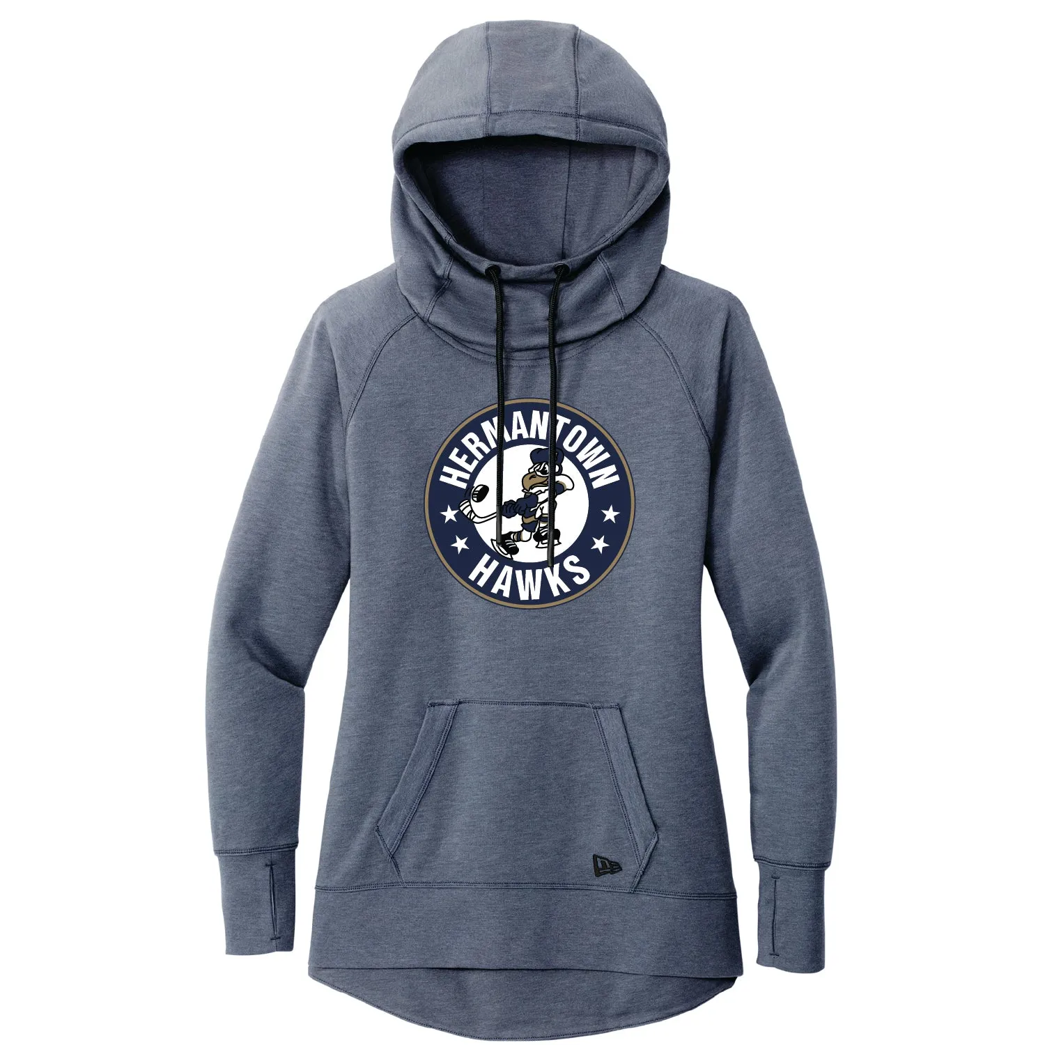 BLC Hermantown Hawks New Era® Ladies Tri-Blend Fleece Pullover Hoodie