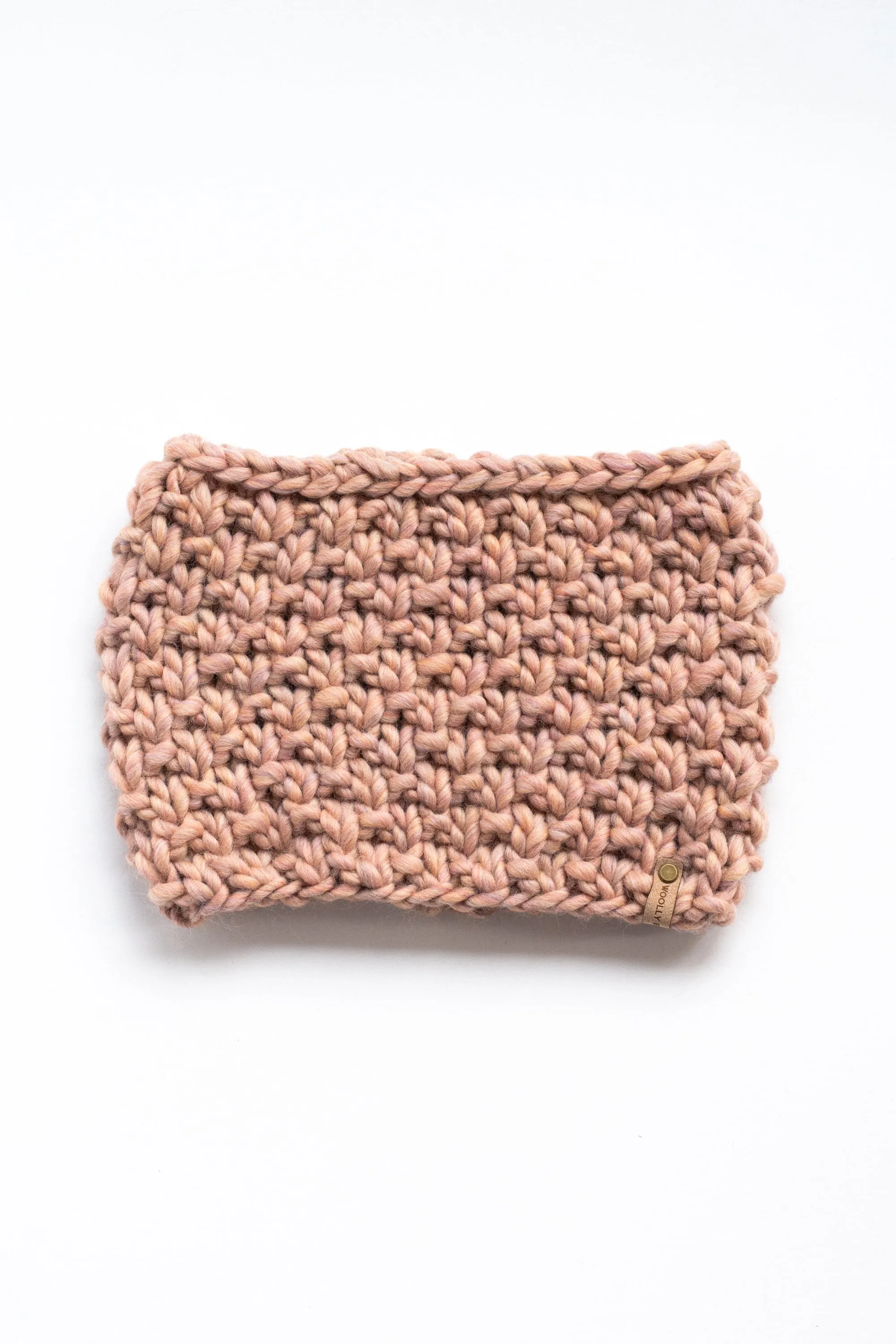 Blush Pink Peruvian Wool Hand Knit Cowl