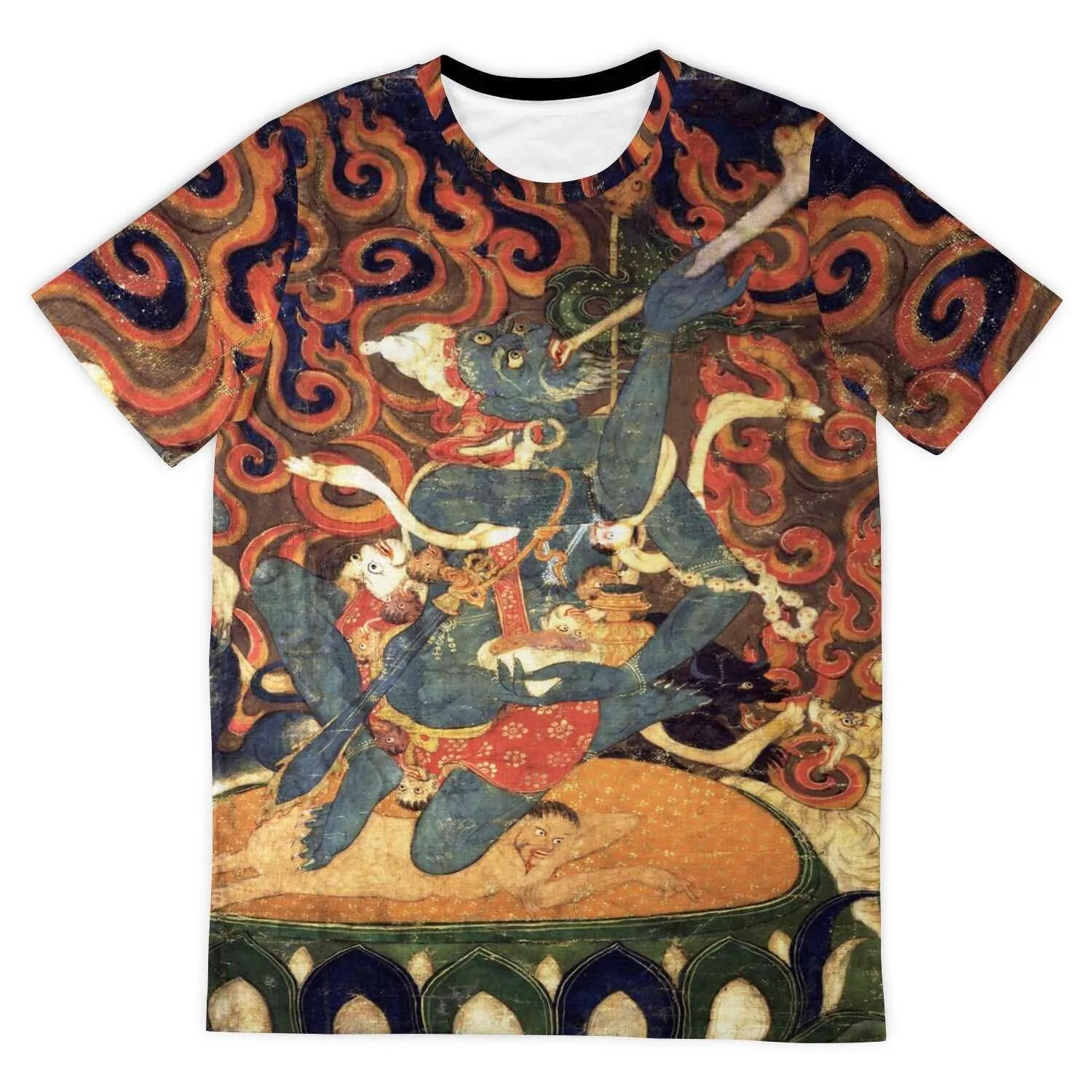 Brahmarupa Mahakala Tibetan Thangka Tantra Vajrayana Vintage T-Shirt