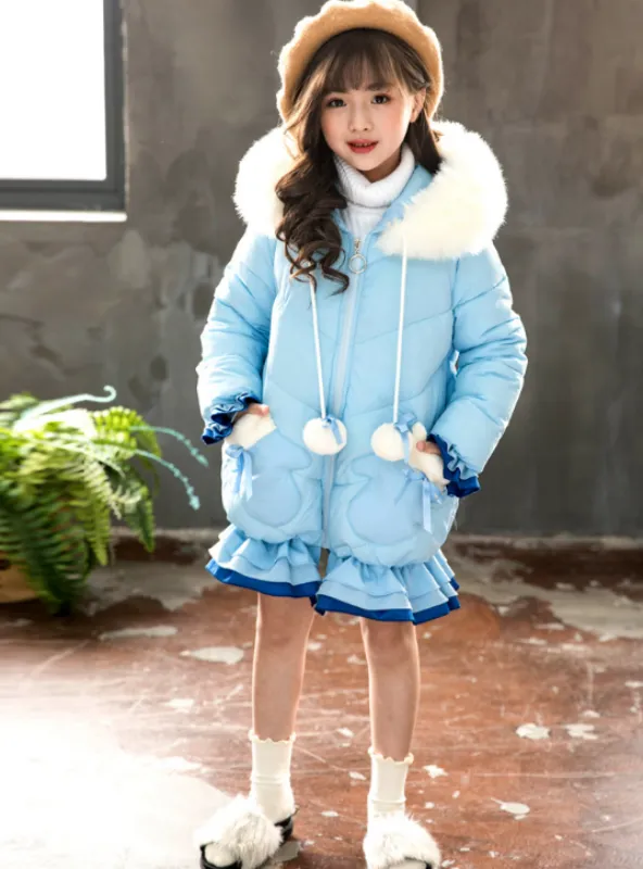 Cute Girl's Padded Cotton-Padded Down Jacket