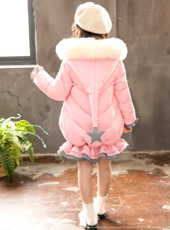 Cute Girl's Padded Cotton-Padded Down Jacket