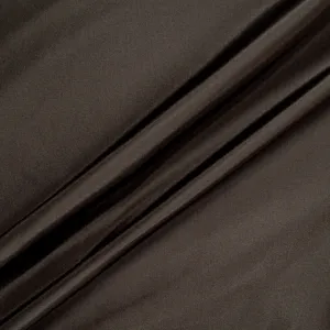 Dark Chocolate Brown Pure Silk Taffeta