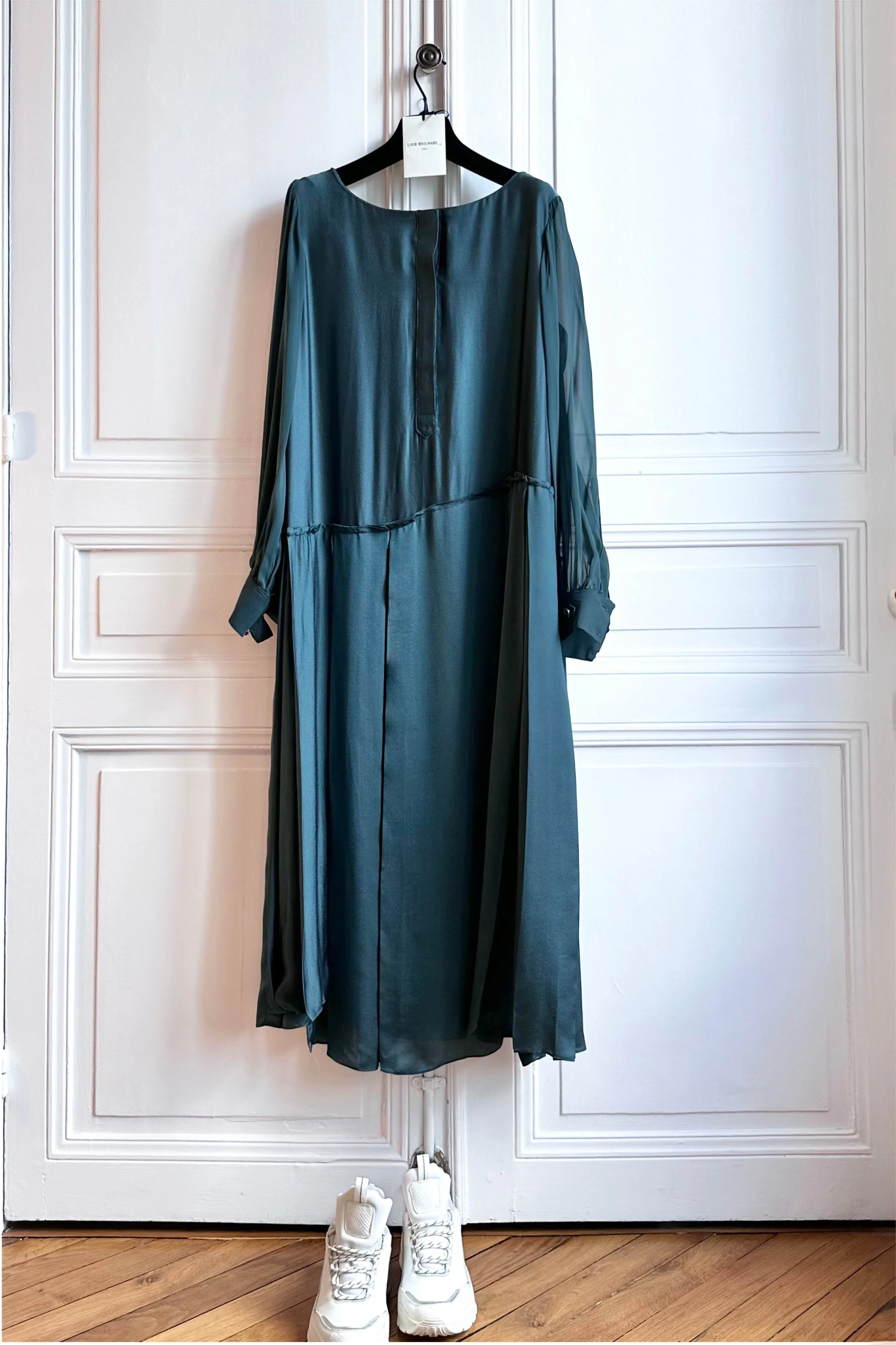 DEMETER antique blue - silk casual long dress