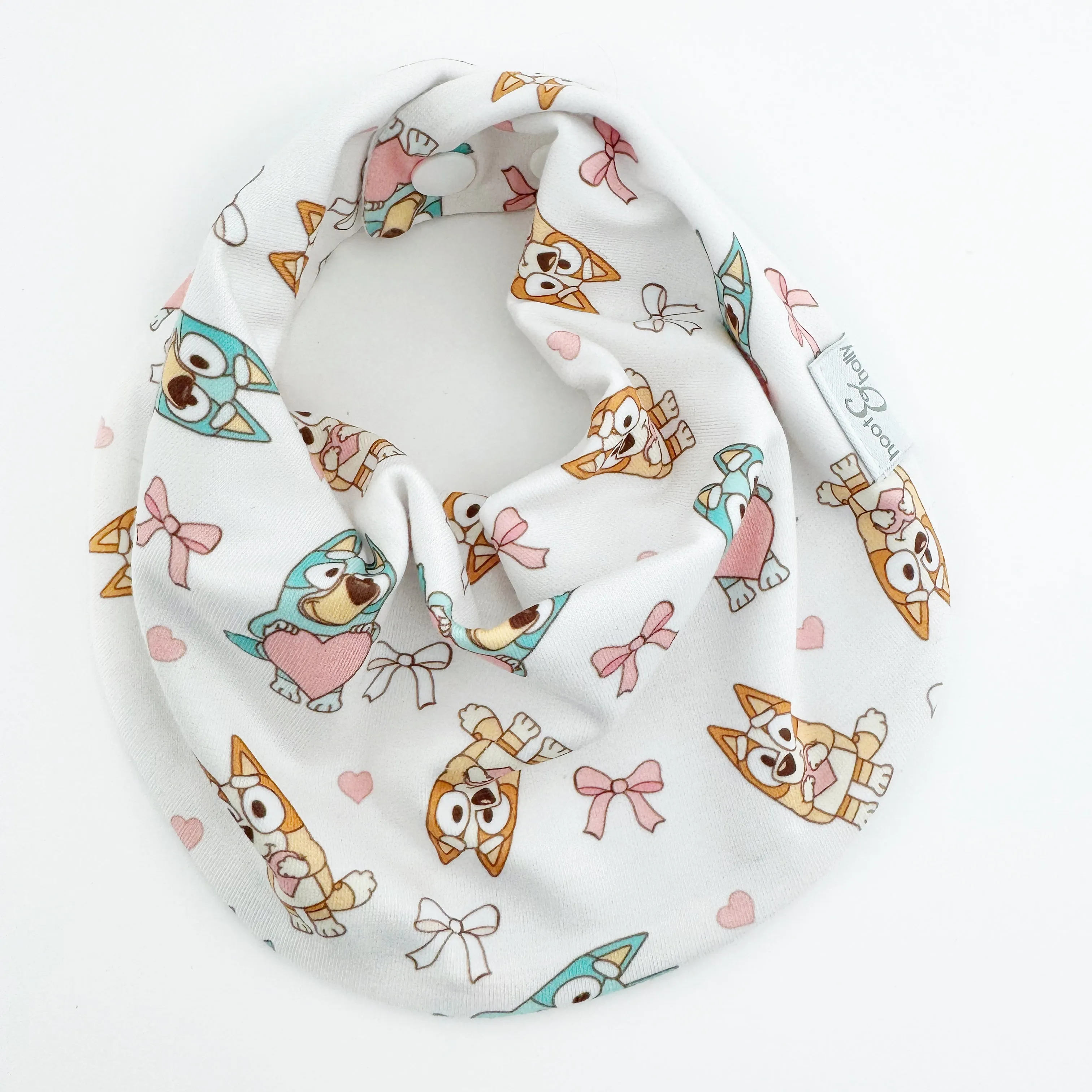 Drool Scarf -Blue Dog Valentine