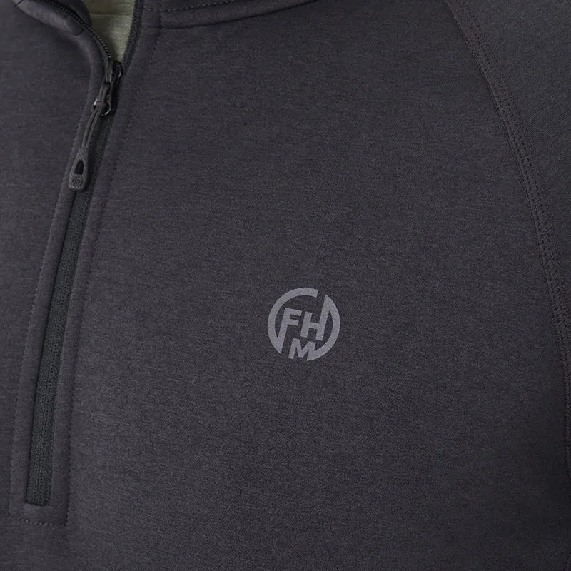 FHM Kivu Black Fleece Jacket Half Zip