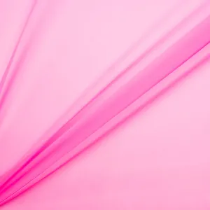 Fluorescent Pink Silk Chiffon