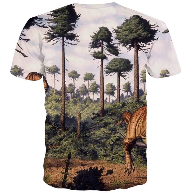 Forest T shirts Men Dinosaur Tshirt Anime War Tshirt Printed Harajuku T-shirts 3d Street Tshirts Casual