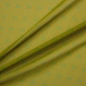 Green/Orange Prince of Wales Silk Georgette