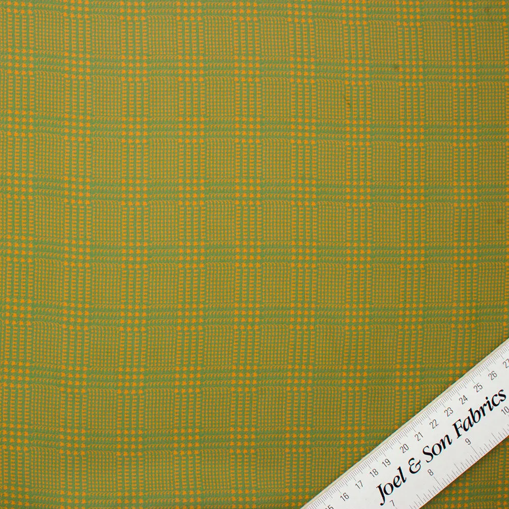 Green/Orange Prince of Wales Silk Georgette