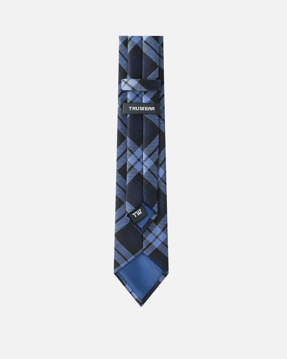 Immortal Powder Blue & Navy Plaid Tie