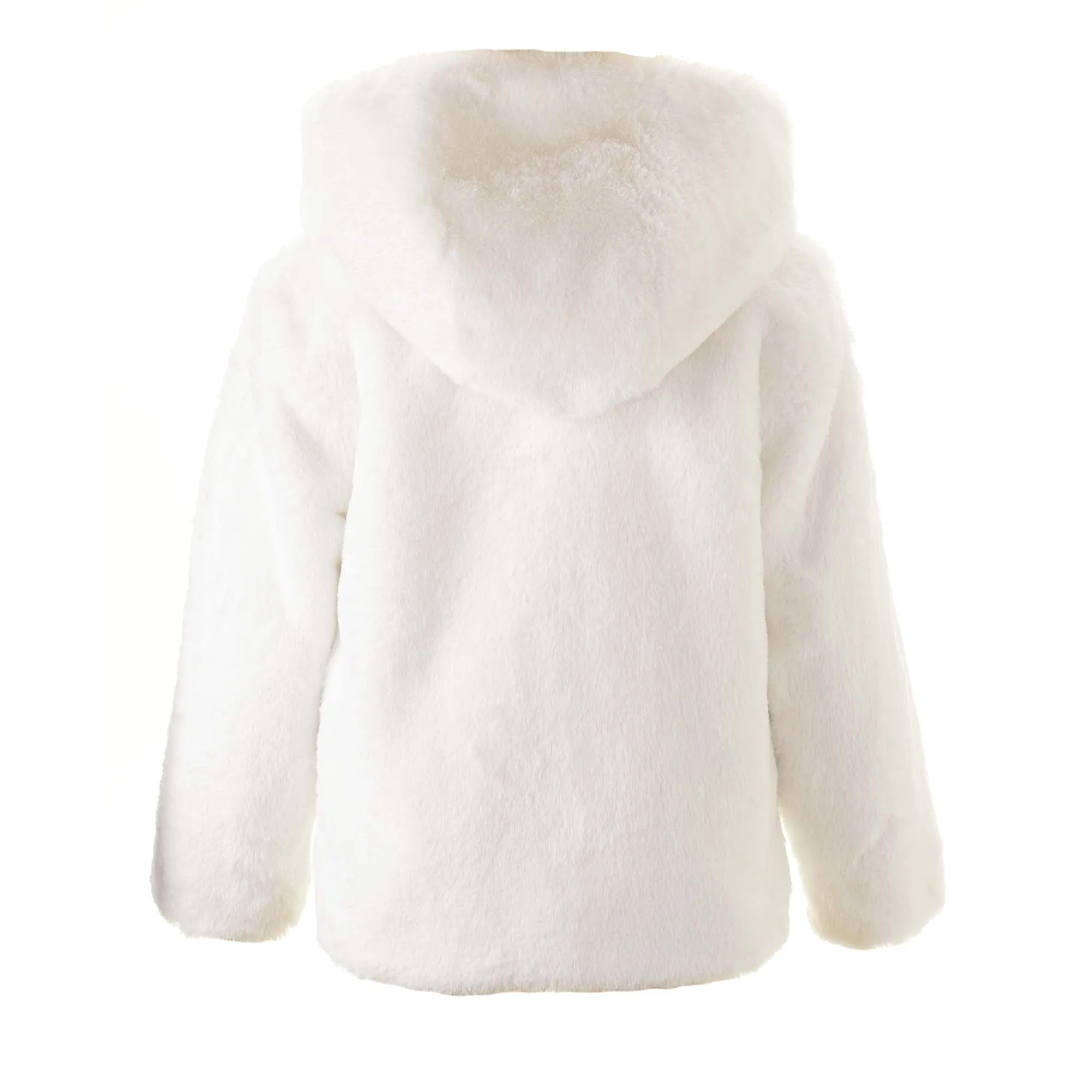 Ivory Faux Fur Short Jacket