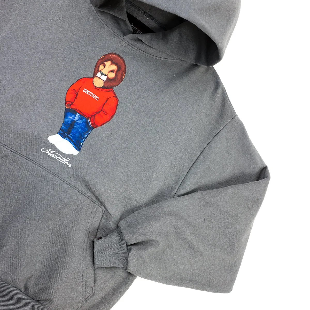 Leo The Marathon Lion (Marathon Crewneck) Hoodie - Slate Grey