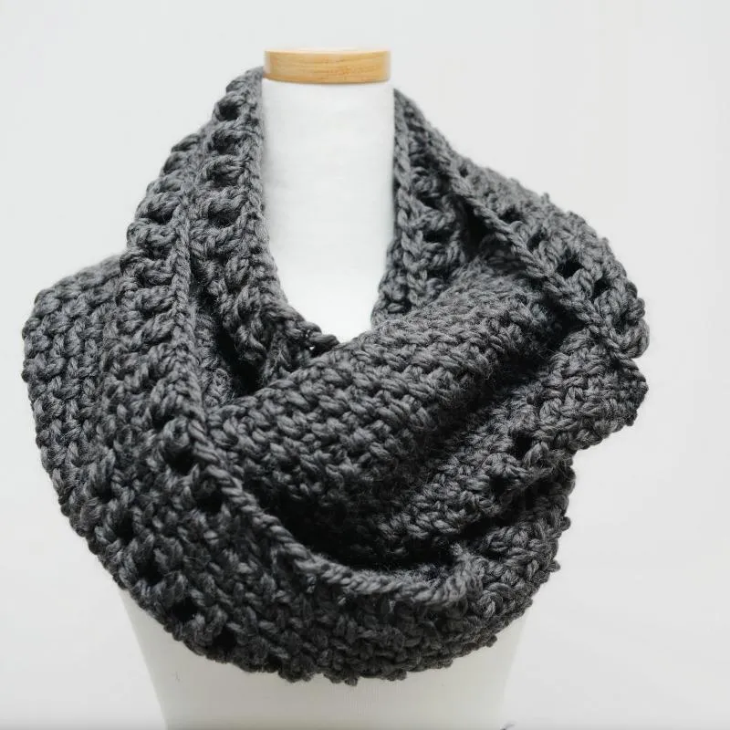 LUXE Basketweave Cowl - Wool   Acrylic Blend