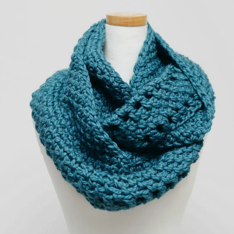 LUXE Basketweave Cowl - Wool   Acrylic Blend