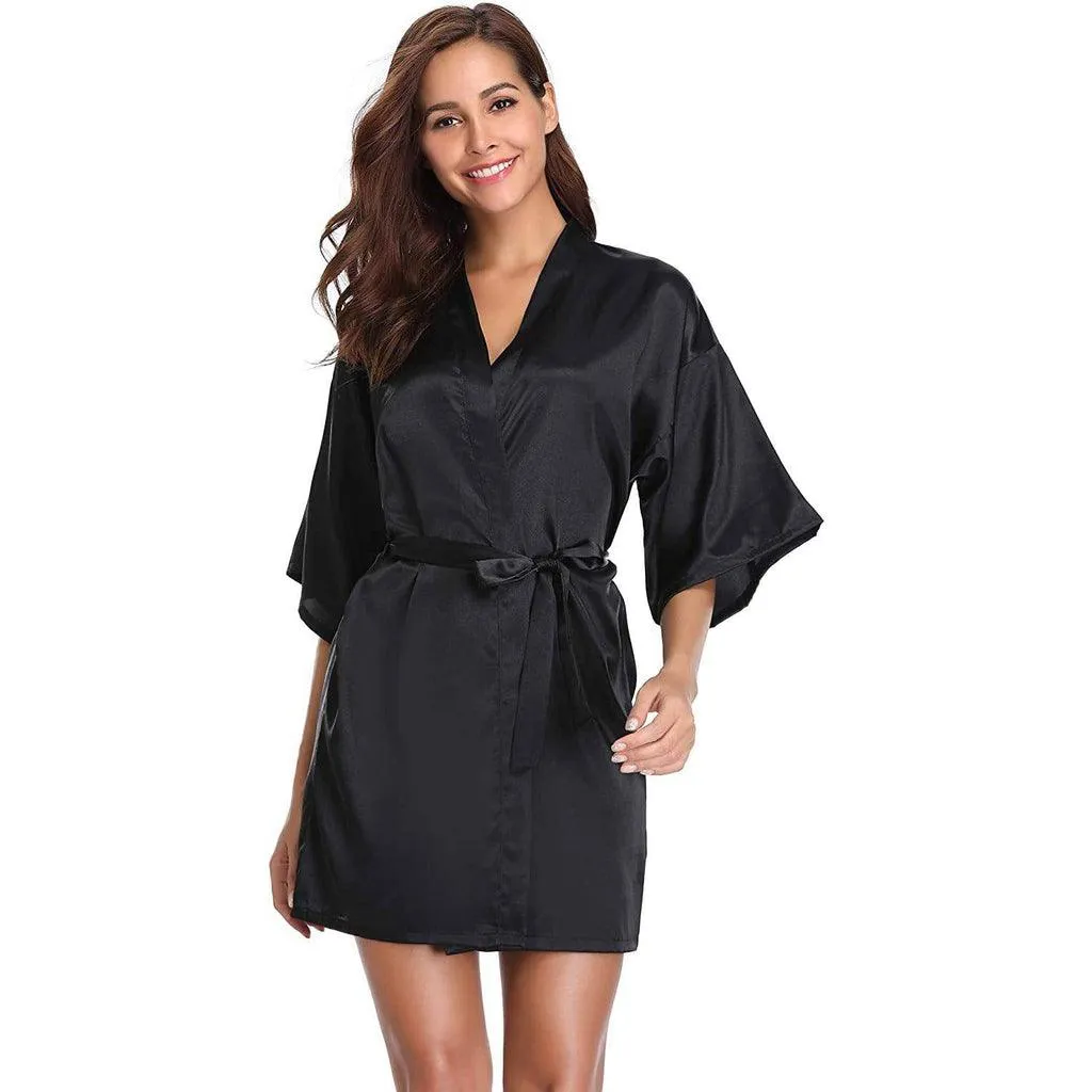 Luxury Comfortable Silk Robe For Women 100% Mulberry Silk Nightwear Bathrobe