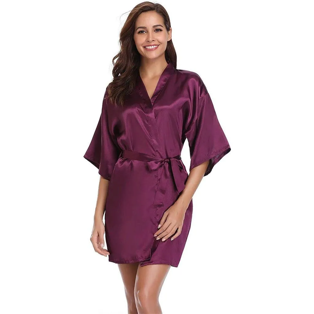 Luxury Comfortable Silk Robe For Women 100% Mulberry Silk Nightwear Bathrobe