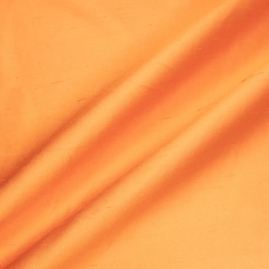 Mango Orange Pure Silk Shantung