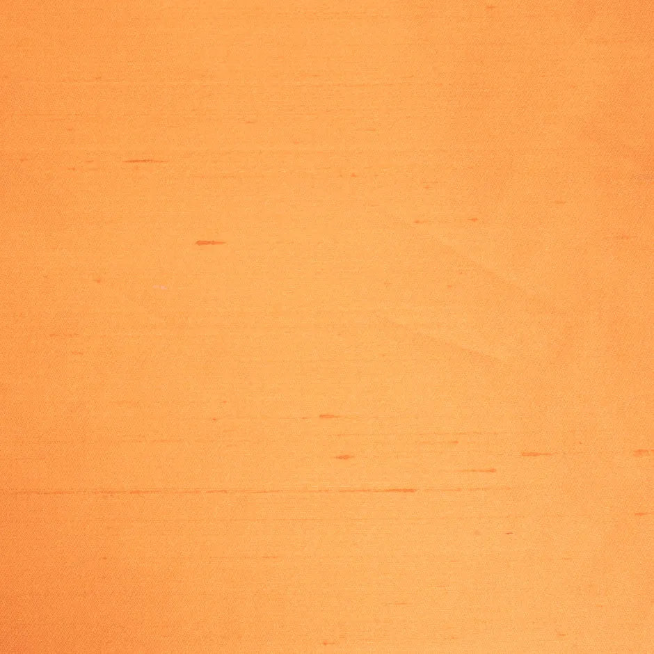 Mango Orange Pure Silk Shantung