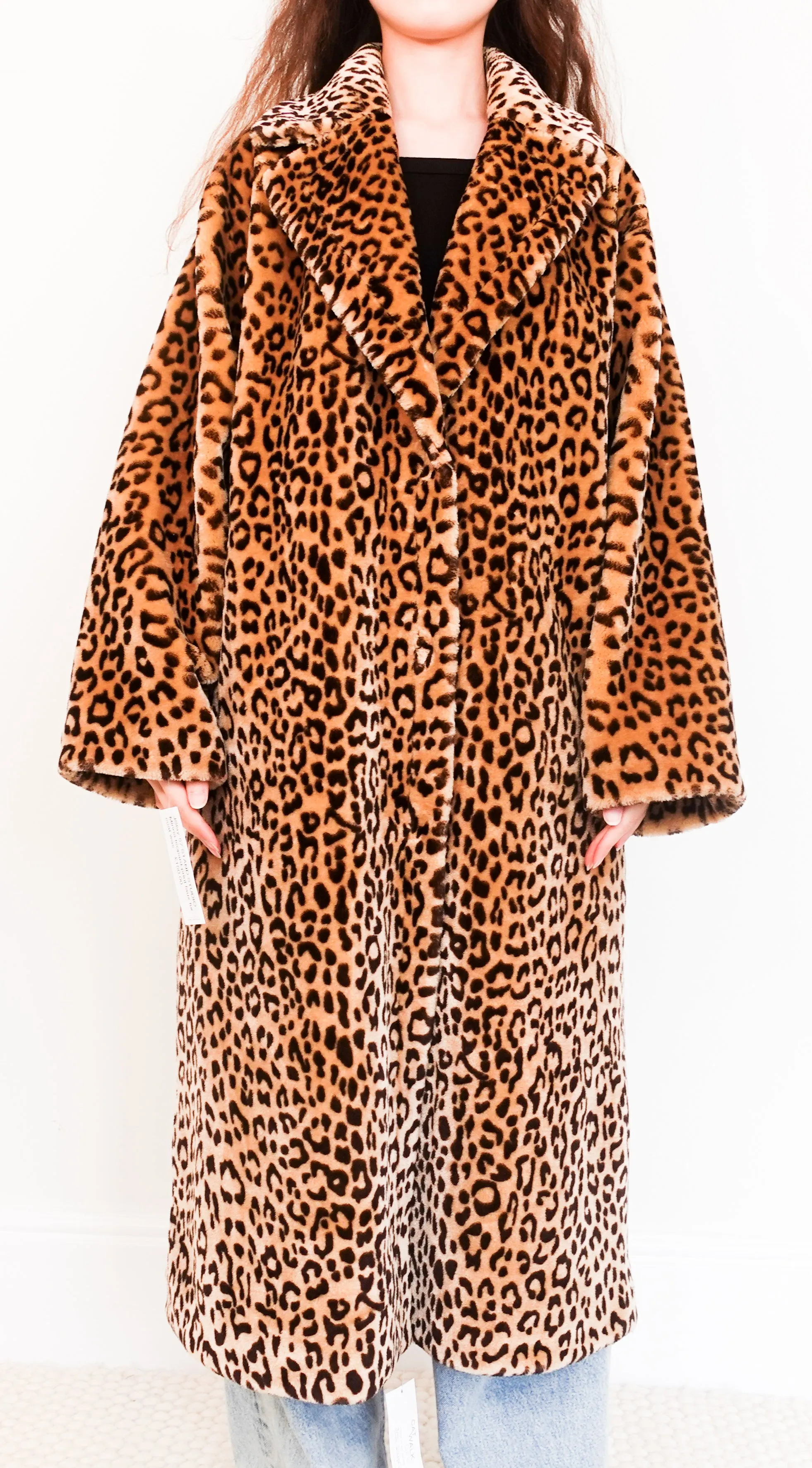 Minna leopard print faux fur coat RRP £250