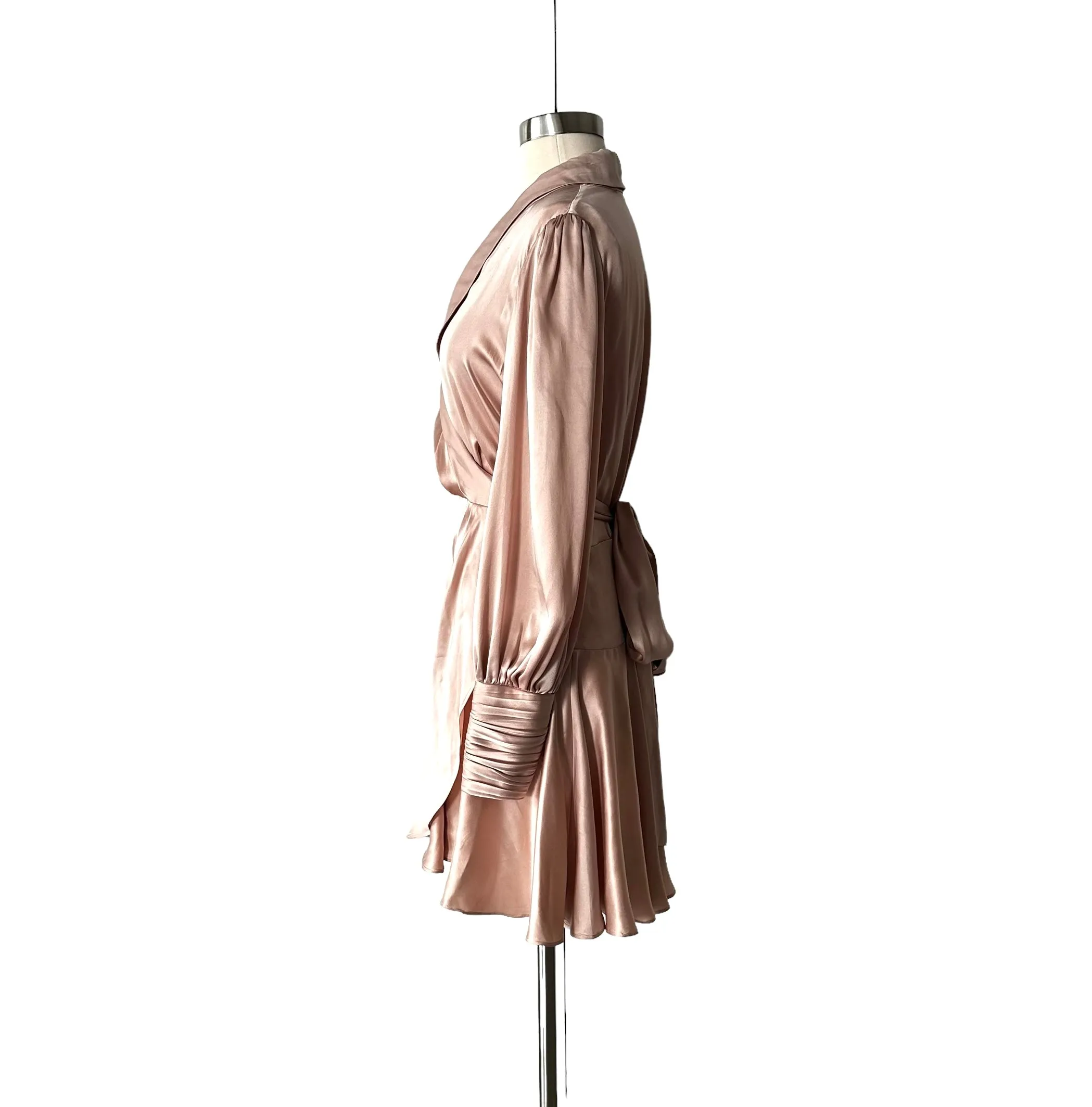 Nude Pink Silk Dress - XS