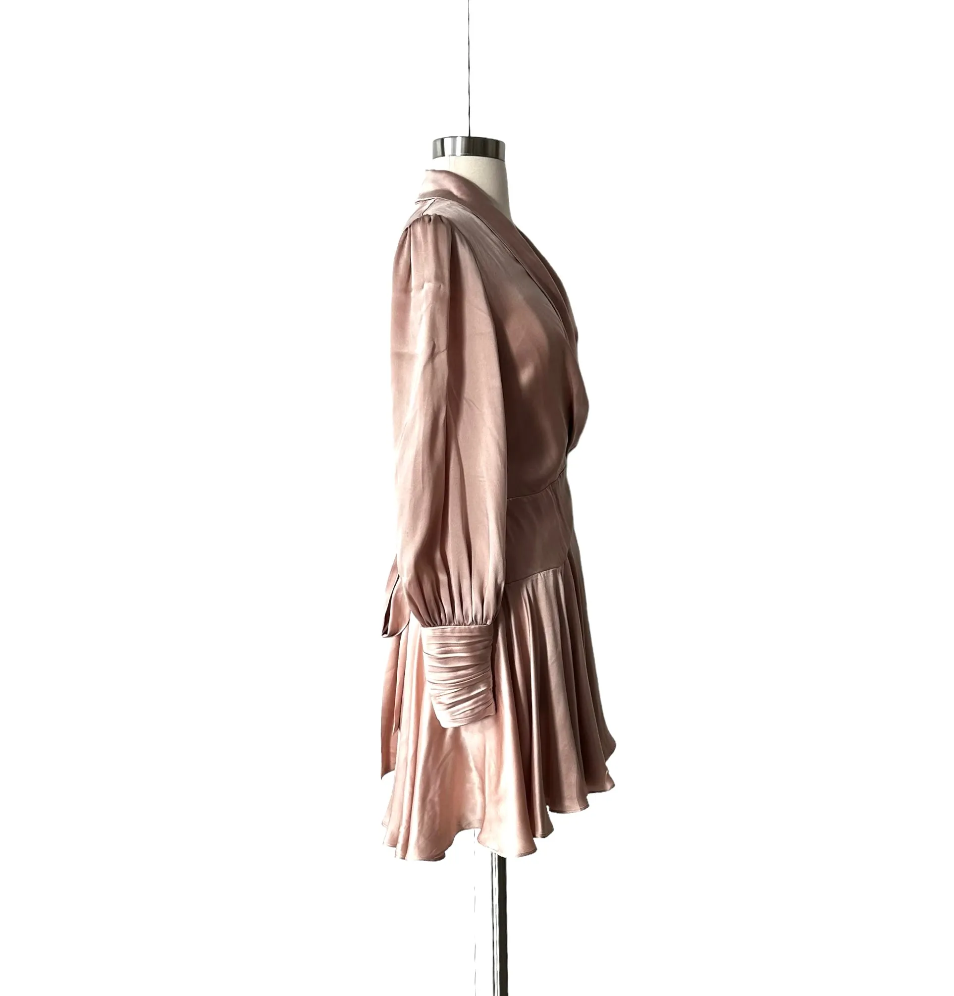 Nude Pink Silk Dress - XS