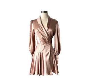 Nude Pink Silk Dress - XS