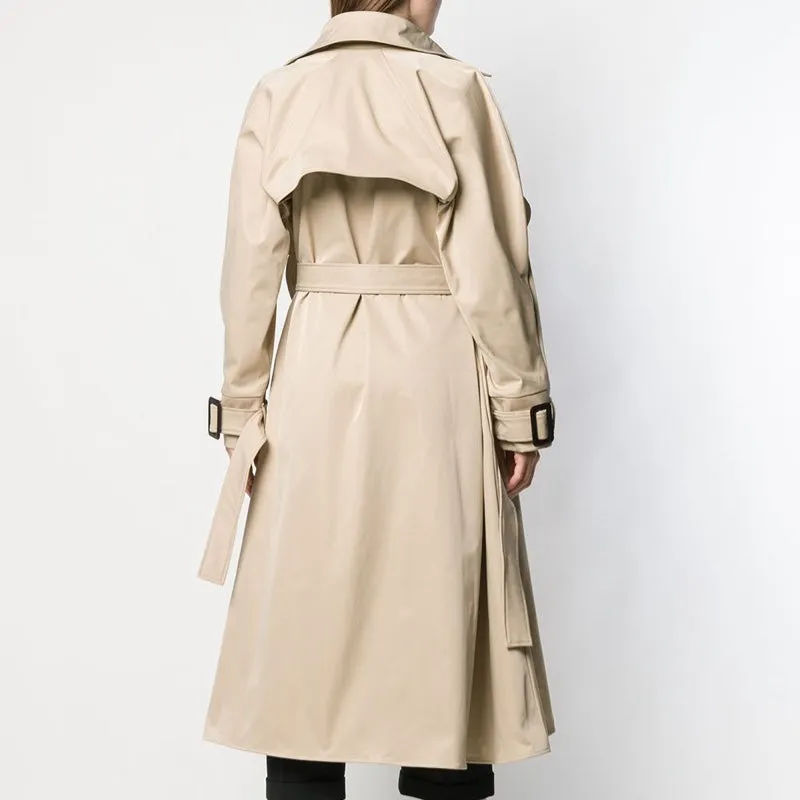 Poly Cotton Beige Trench Coat