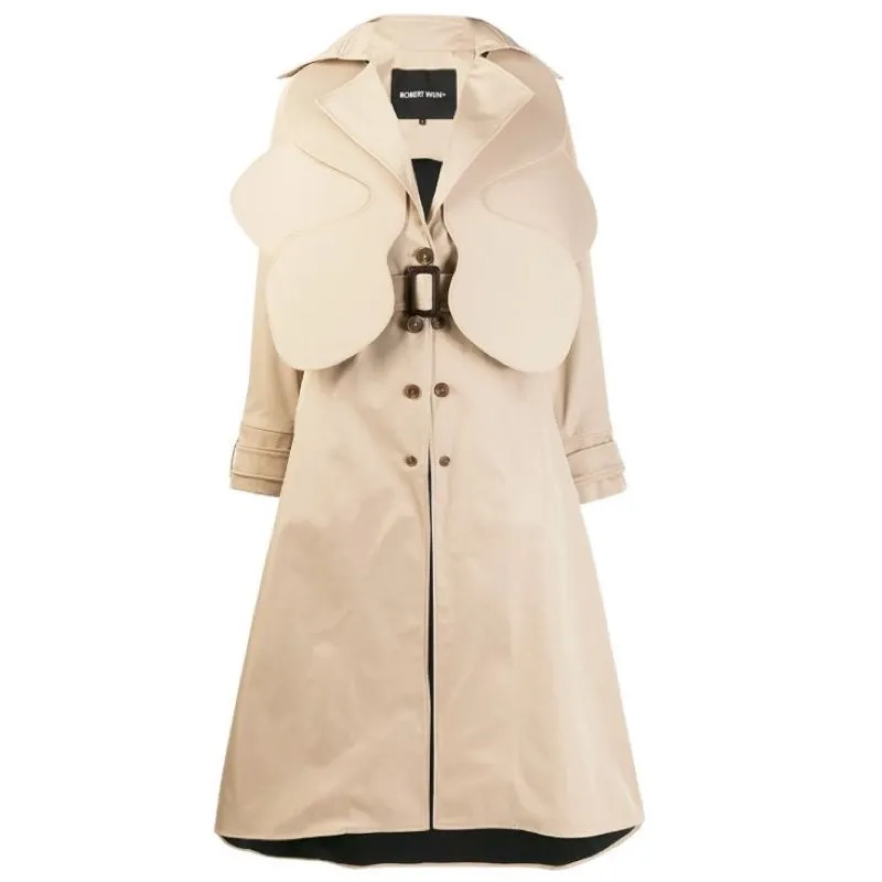 Poly Cotton Beige Trench Coat