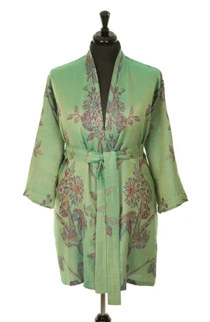 Reversible Kimono Jacket in Dragonfly Green