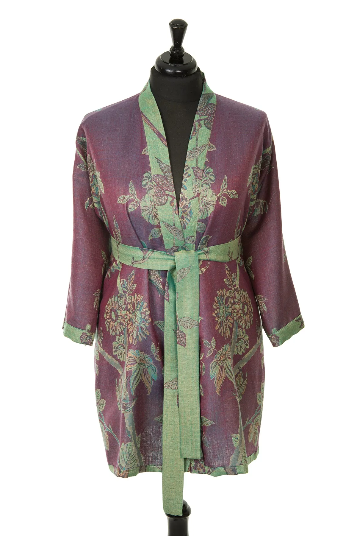 Reversible Kimono Jacket in Dragonfly Green