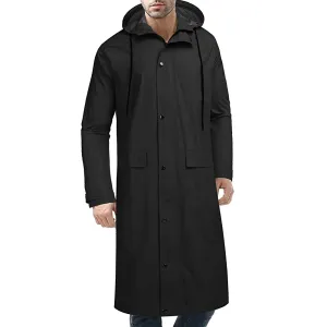 Romano nx 100% Waterproof Heavy Duty Double Layer Hooded Long Raincoat Men in a Storage Bag