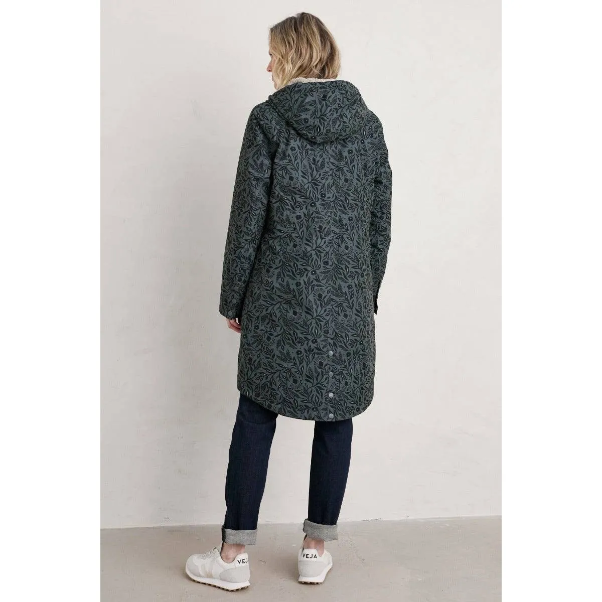 Seasalt Plant Hunter Waterproof Coat Folk Meadow Nickel