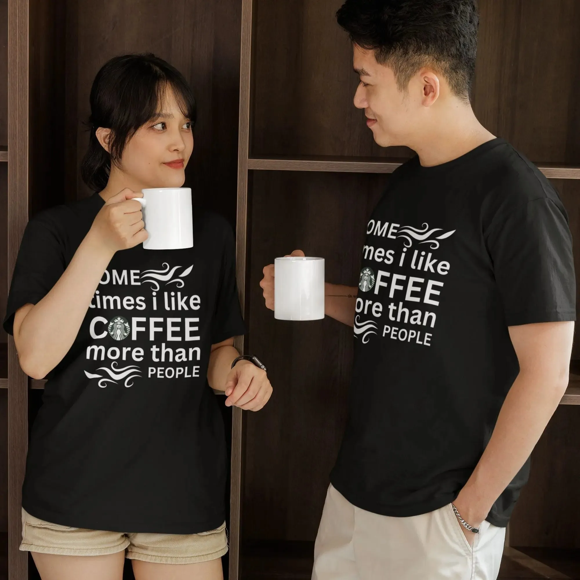 Some Times I Like Coffee More Than People Classic T- Shirt