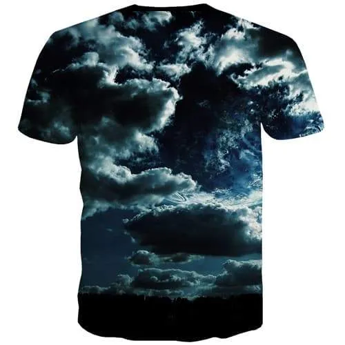 Space Galaxy T-shirt Men Cloud Tshirts Cool Harajuku T-shirts 3d Gray Shirt Print Gothic Tshirt Printed Short Sleeve Hip hop