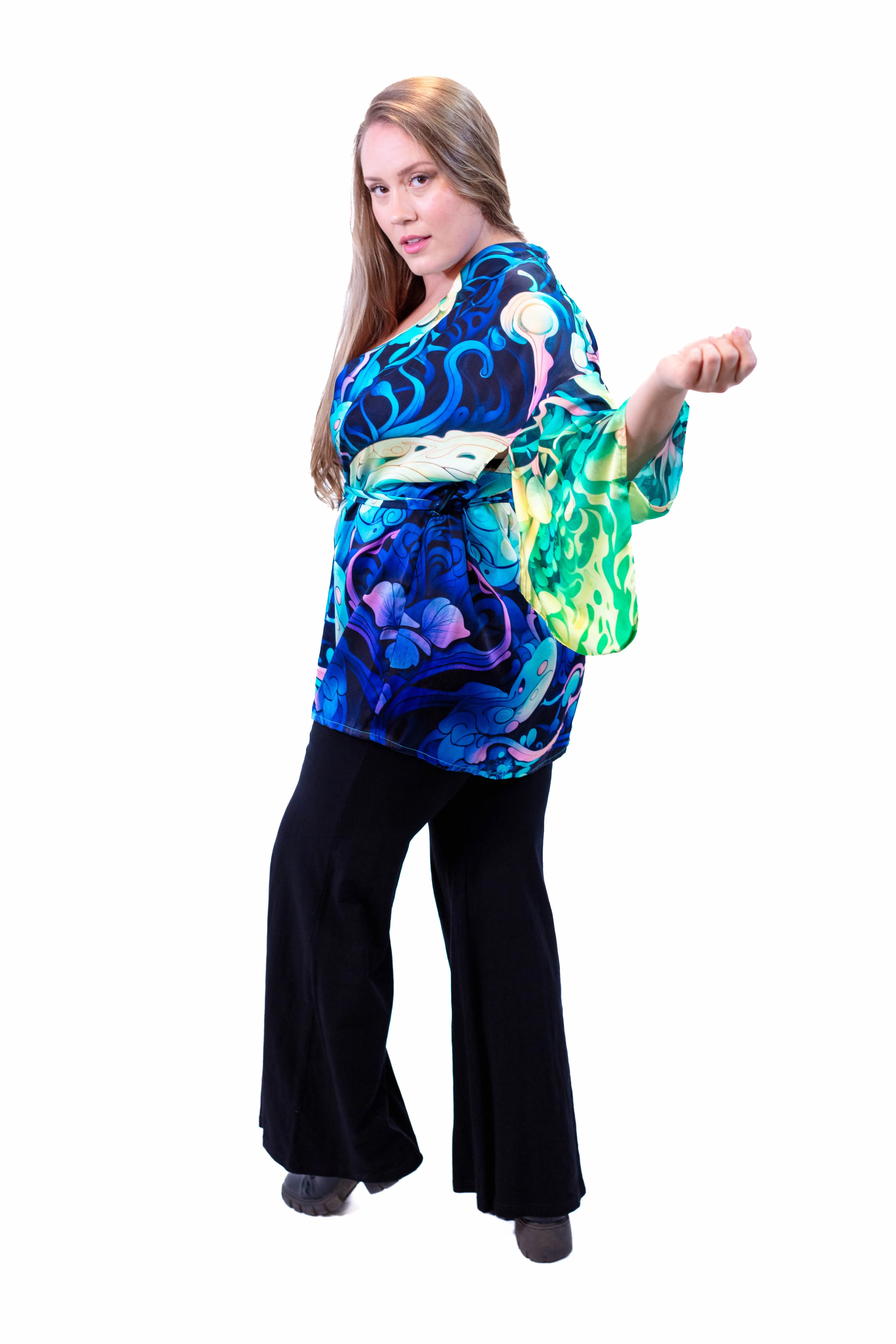 Subaqueous World Silk Kimono