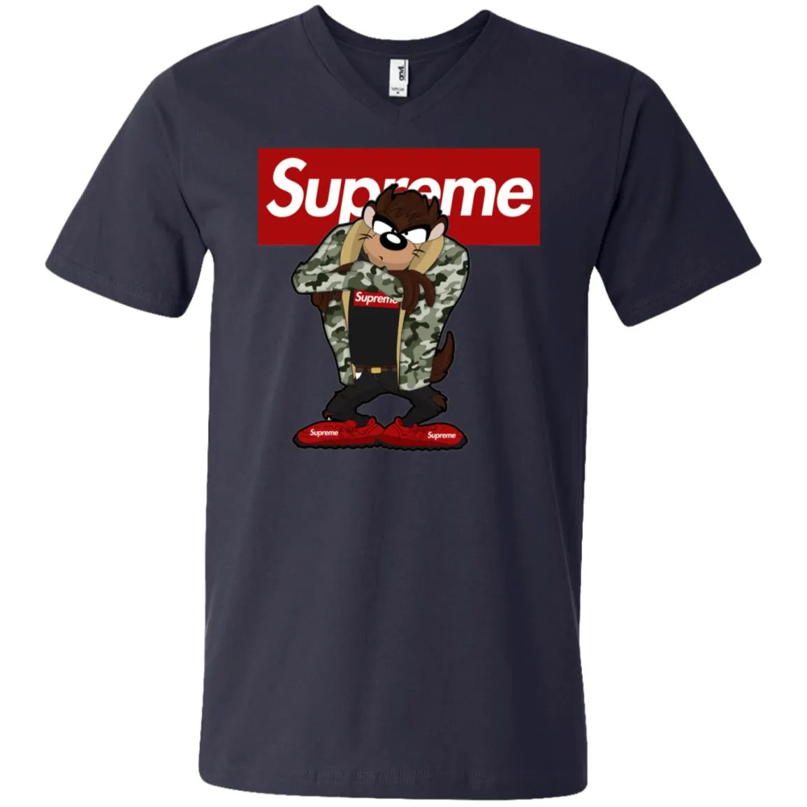 Supreme Hot Bear T-shirt Men V-Neck T-Shirt