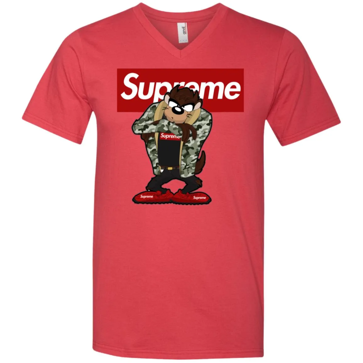 Supreme Hot Bear T-shirt Men V-Neck T-Shirt