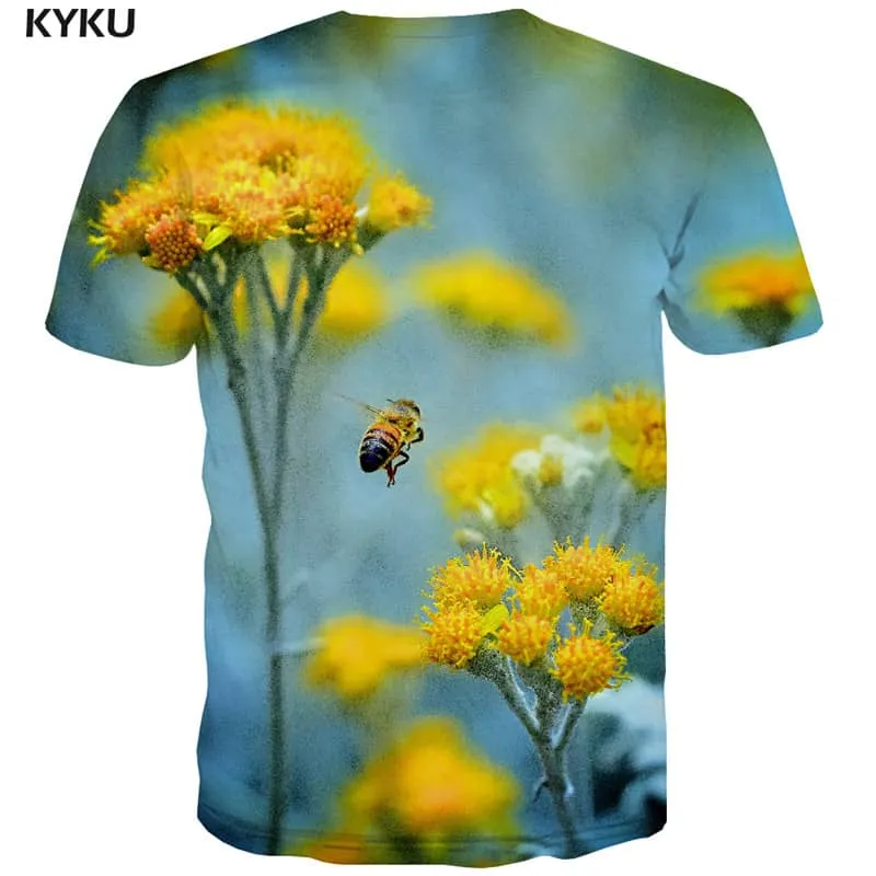 tshirt insect plant Funny 3D t shirt Casual men beautiful art costume