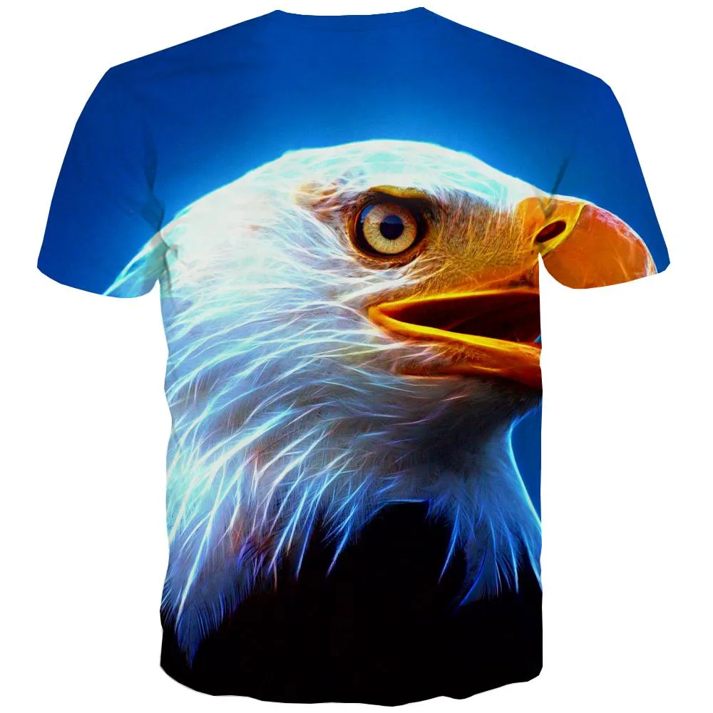 USA T-shirt Men Animal Tshirts Casual Raptor T shirts Funny Fly Tshirt Anime Eagle Tshirt Printed